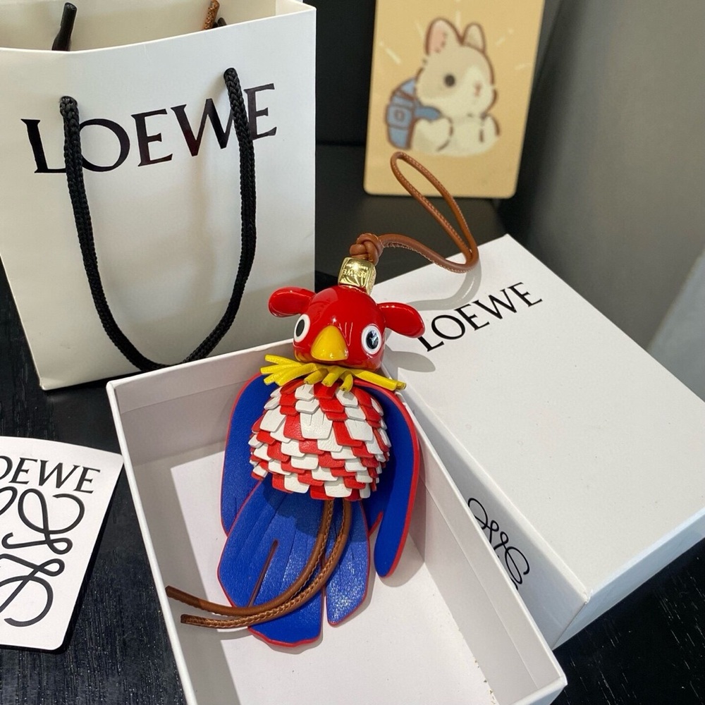 Loewe Red and Blue Bird Key Holder